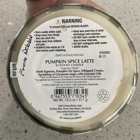 14.5 oz Bath and Bodywork’s candle - Picture 3 of 6